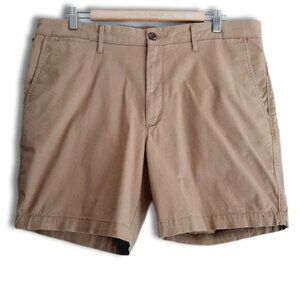 New GOODFELLOW | Linden Flat Front Casual Shorts Tan Beige Mens Sz 36